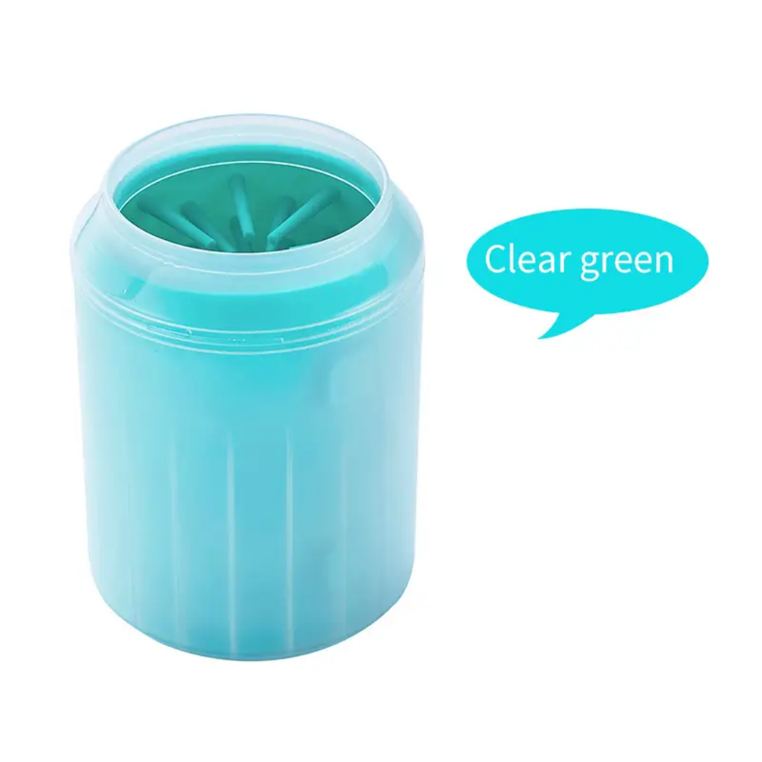 Dog paw cleaner cup – portable silicone brush for muddy paws