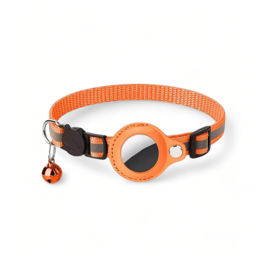 Airtag cat collar – reflective adjustable pet collar with bell