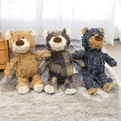 Teddy dog toy – fabric chew plush for indoor playtime
