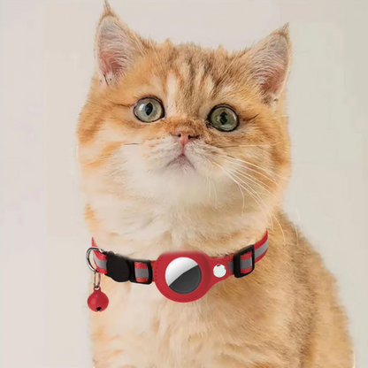 Airtag cat collar – reflective adjustable pet collar with bell