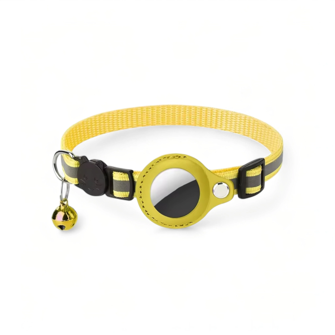 Airtag cat collar – reflective adjustable pet collar with bell