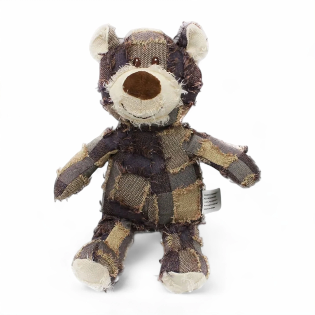 Teddy dog toy – fabric chew plush for indoor playtime