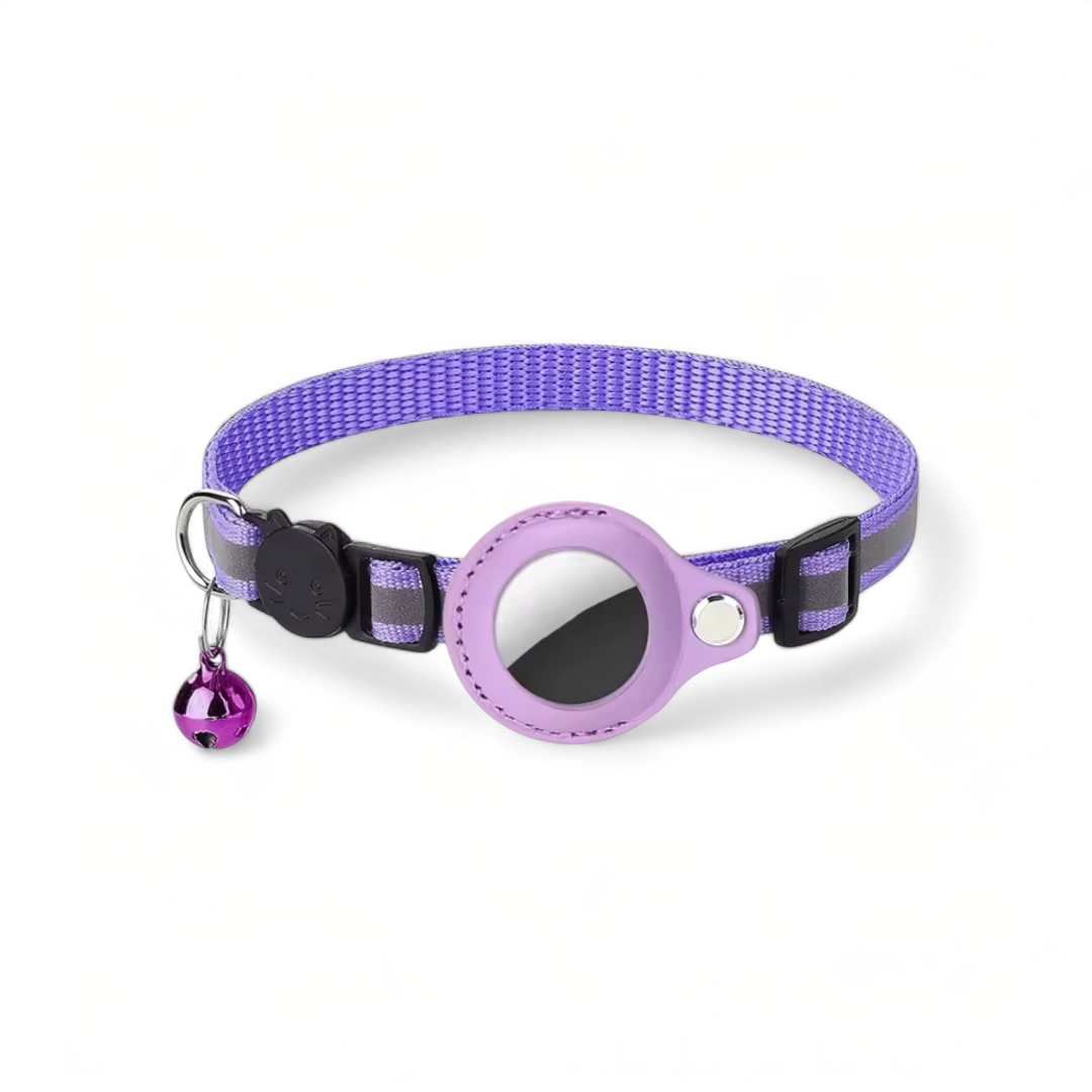 Airtag cat collar – reflective adjustable pet collar with bell