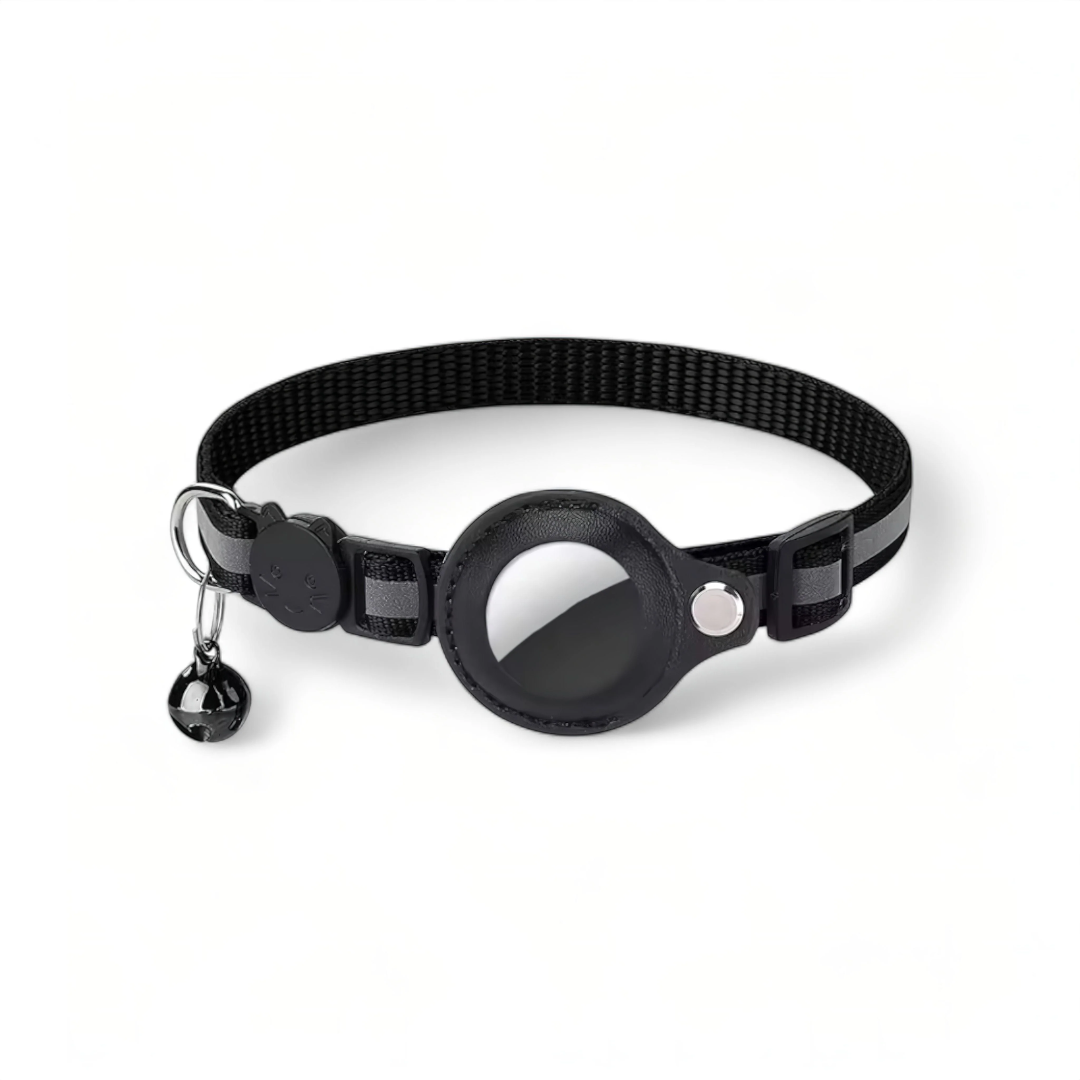 Airtag cat collar – reflective adjustable pet collar with bell
