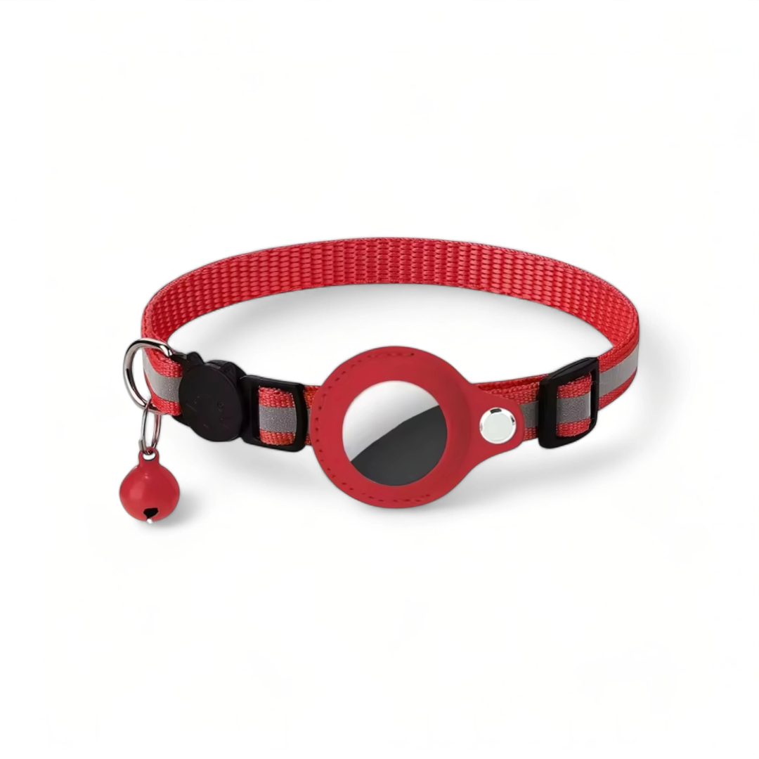 Airtag cat collar – reflective adjustable pet collar with bell