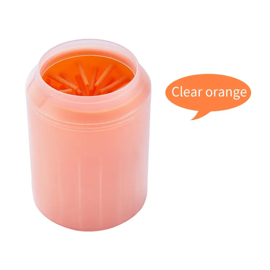 Dog paw cleaner cup – portable silicone brush for muddy paws