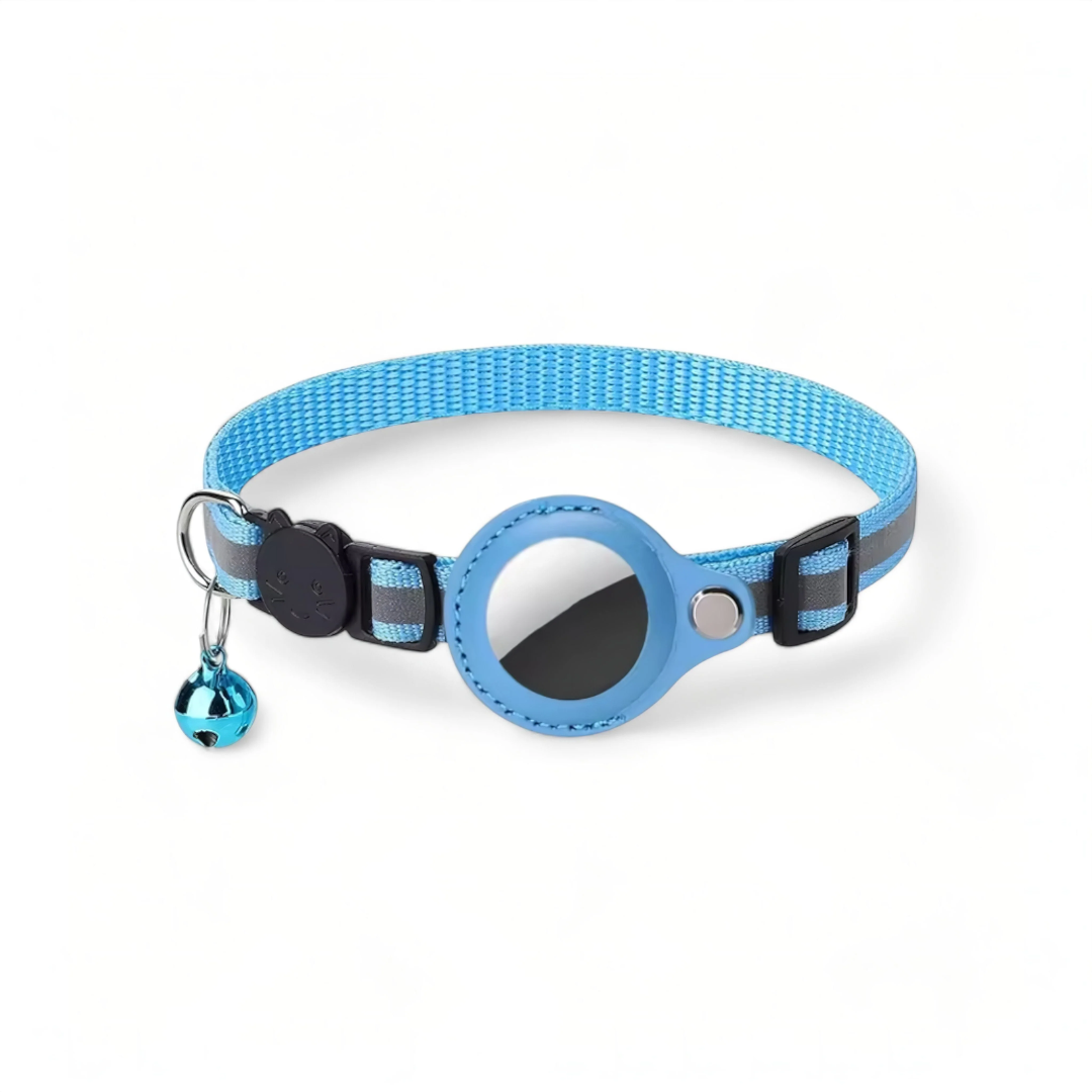 Airtag cat collar – reflective adjustable pet collar with bell