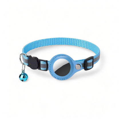 Airtag cat collar – reflective adjustable pet collar with bell