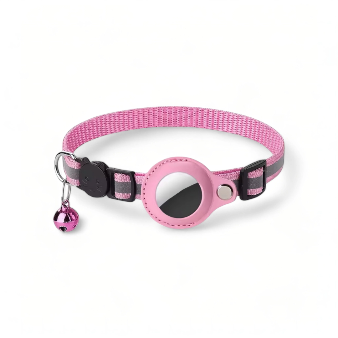 Airtag cat collar – reflective adjustable pet collar with bell