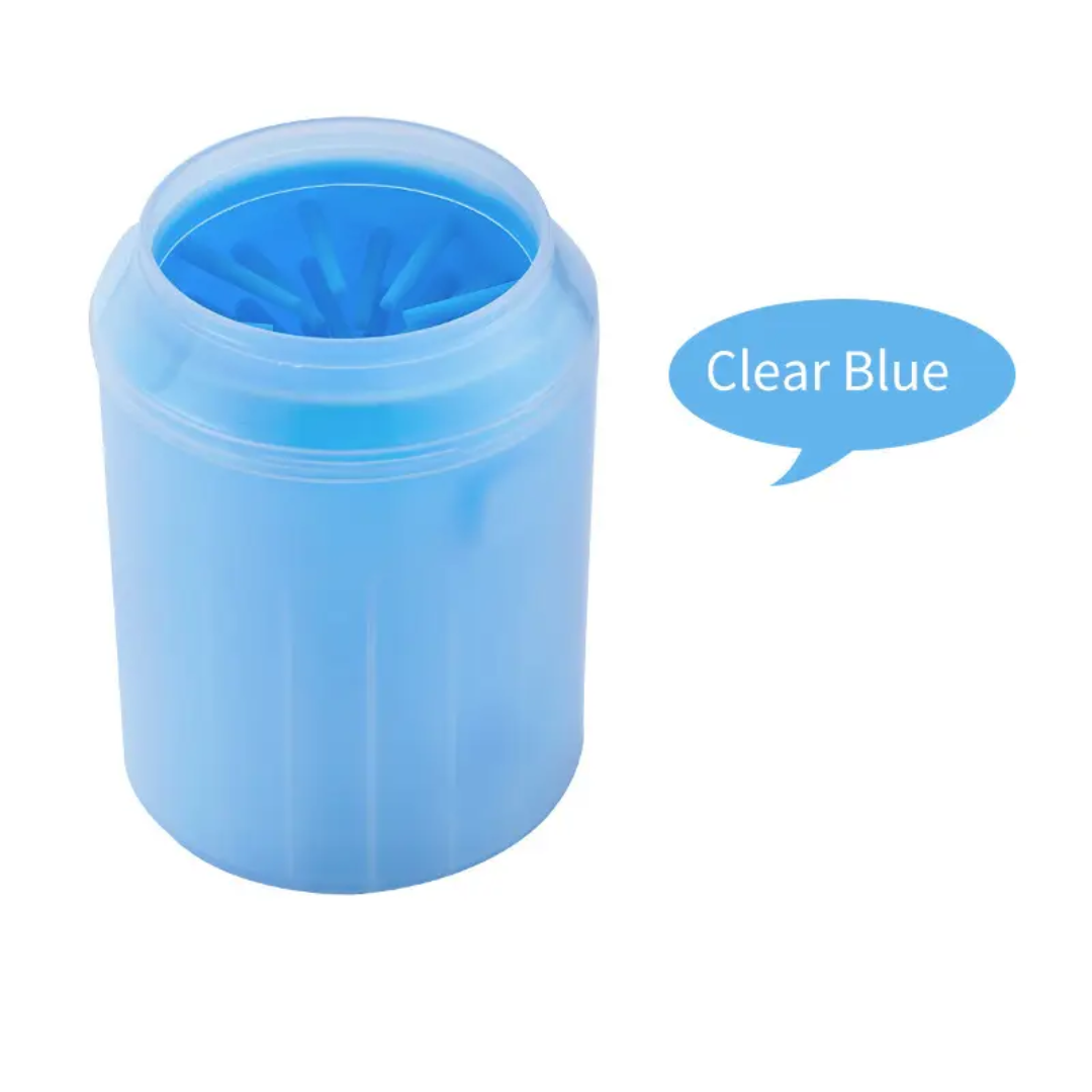 Dog paw cleaner cup – portable silicone brush for muddy paws