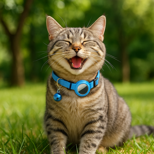 Airtag cat collar – reflective adjustable pet collar with bell