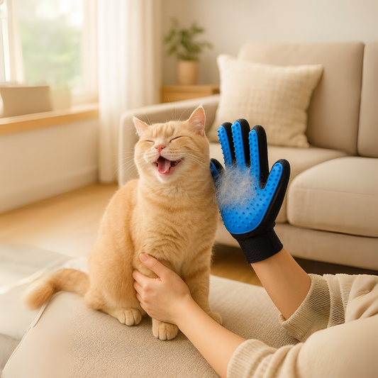 Pet grooming glove – hair remover brush for dogs and cats